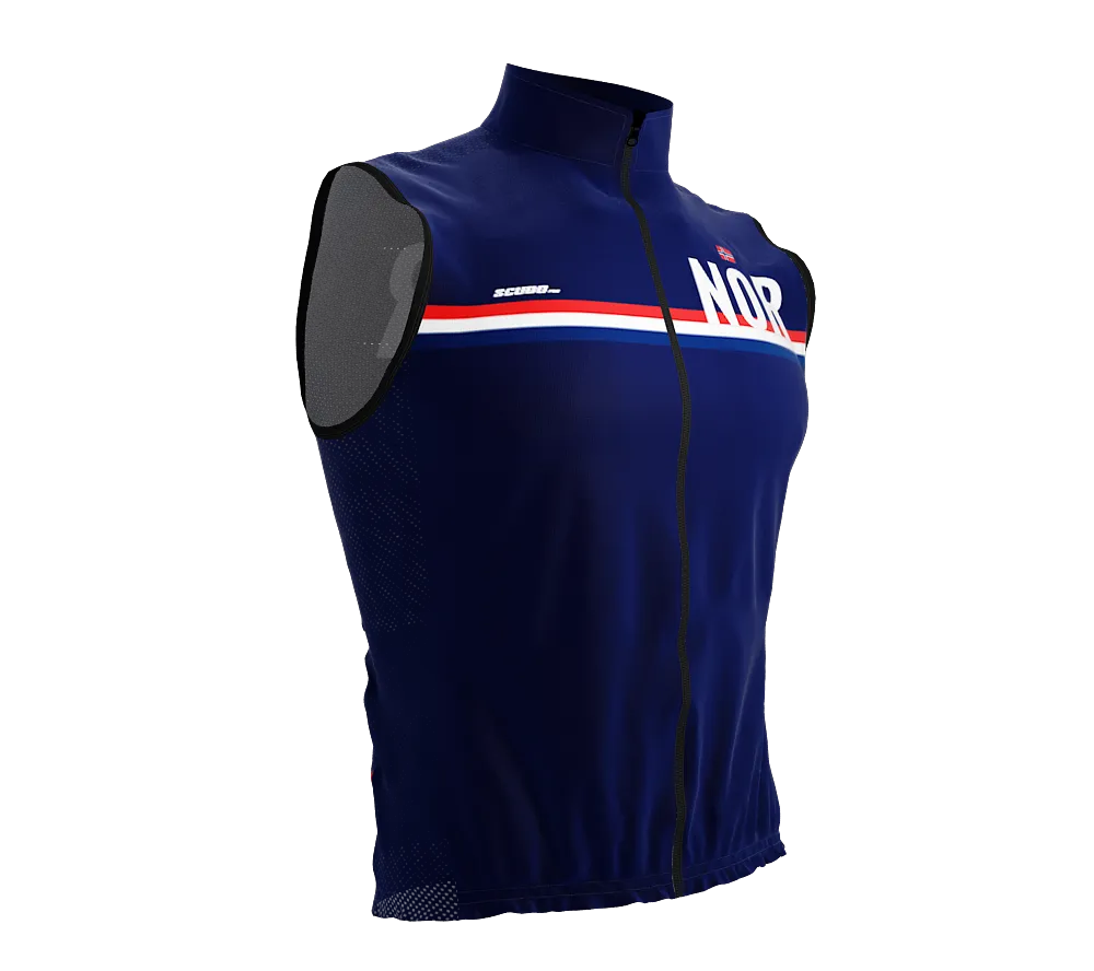 Wind Breaker Cycling Running Sports Vest Norway Country Code for Men And Women