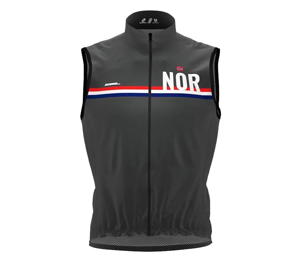 Wind Breaker Cycling Running Sports Vest Norway Country Code for Men And Women