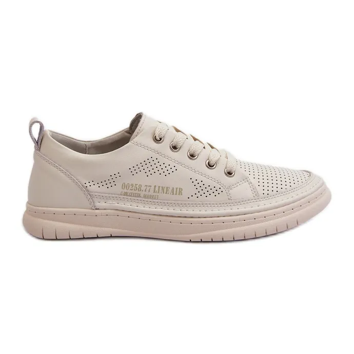 Women's Leather Sneakers Beige Cloesa black