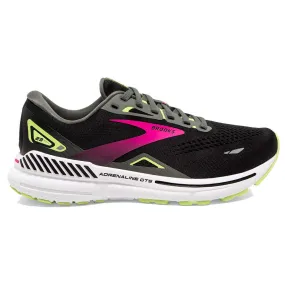 Women's Adrenaline GTS 23 Running Shoe - Black/Gunmetal/Sharp Green- Wide (D)