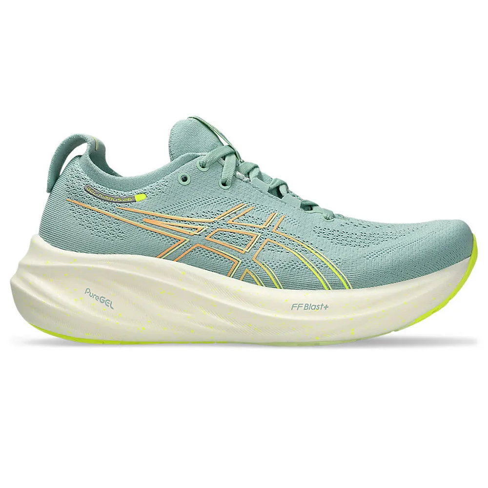 Women's Gel-Nimbus 26 Running Shoe - Light Celadon/Safety Yellow - Regular (B)