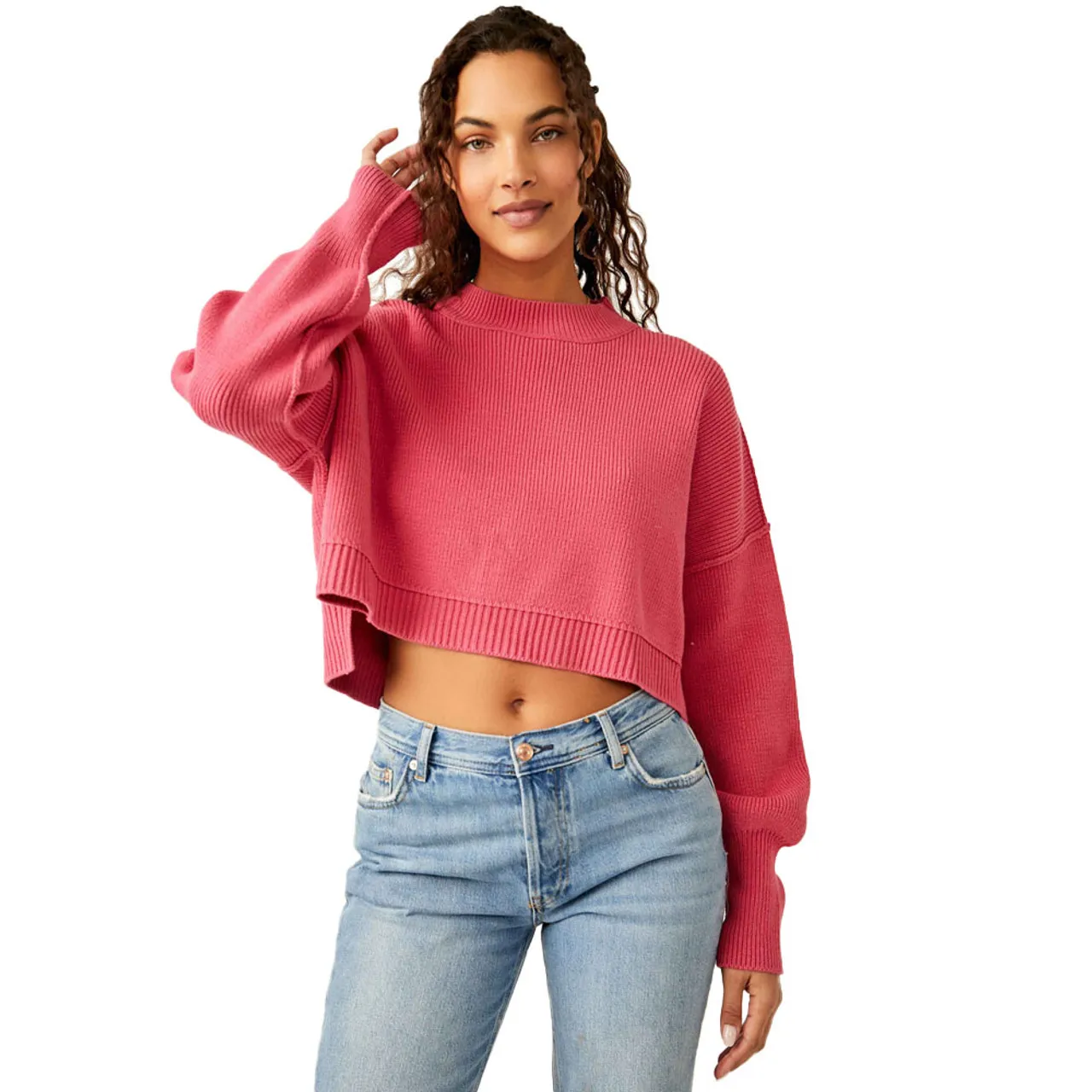 Women's Free People Easy Street Crop Pullover