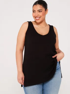 Yours Curve Epp Vest Smiling Yarn Black