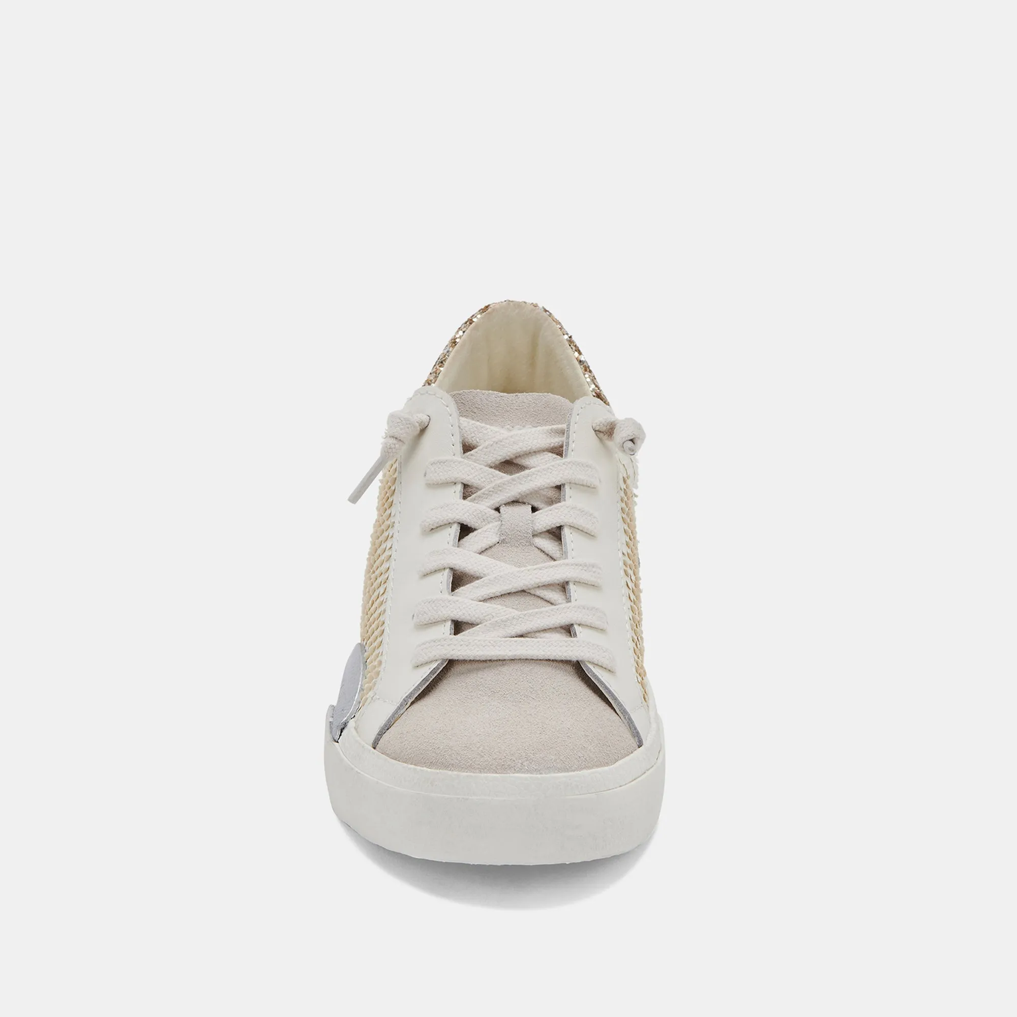 ZINA SNEAKERS OFF WHITE EMBOSSED LEATHER - re:vita